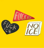 Fuck Ice Wooden Pins
