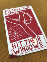 May All Your Rocks Hit Their Windows Sticker