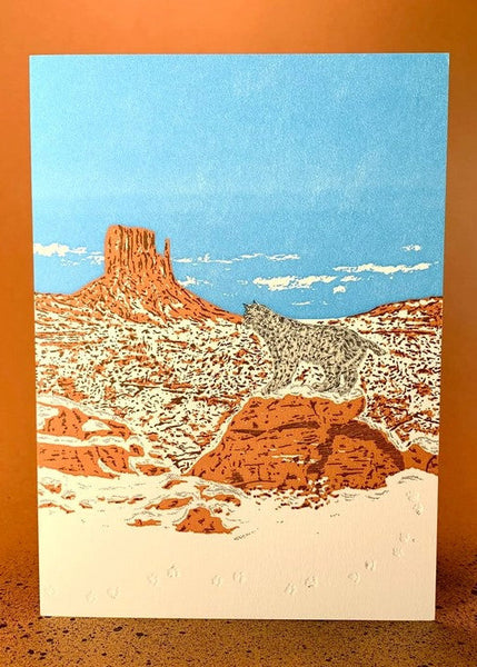 Winter Wasteland Letterpress Greeting Card