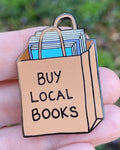 Buy Local Books Enamel Pin
