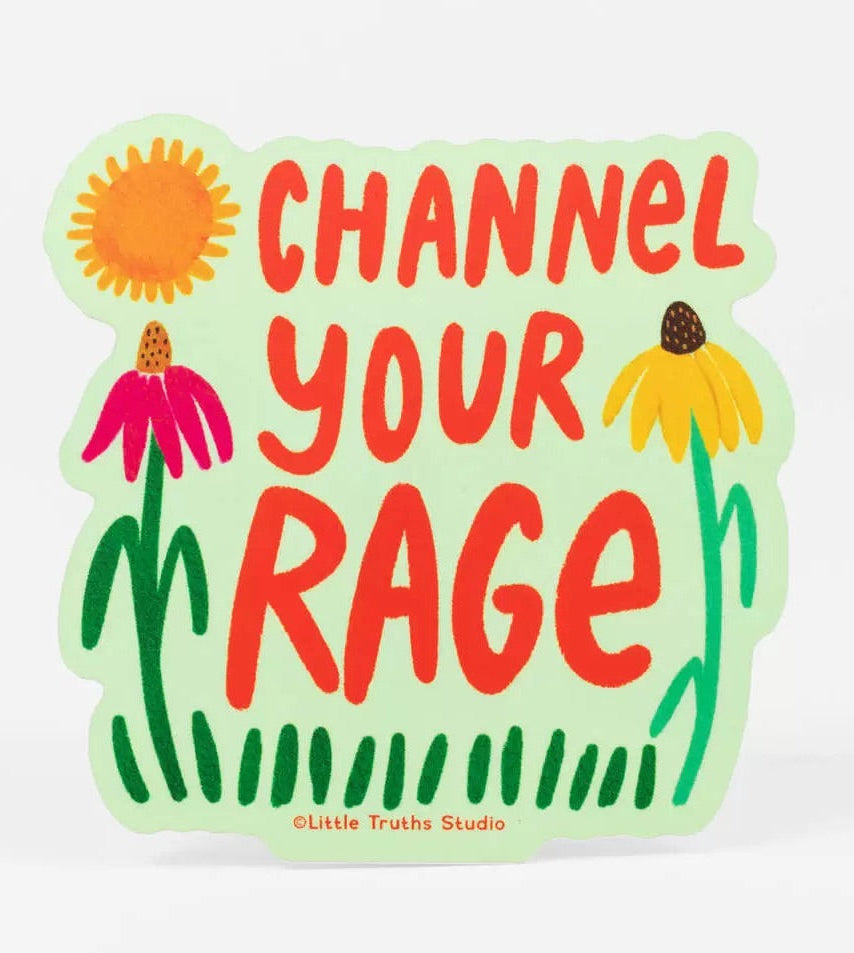Channel Your Rage Sticker – Burning Books