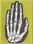 Skeleton Hand Shaped Card