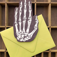 Skeleton Hand Shaped Card