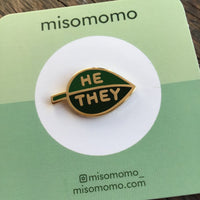 He/They Pronoun Pins