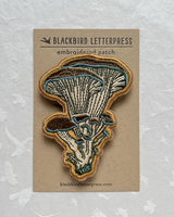 Oyster Mushroom Embroidered Patch