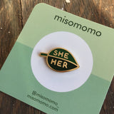 She/Her Pronoun Pins