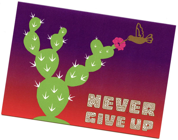Never Give Up card
