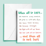 All is Lost Greeting Card