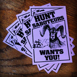Hunt Saboteurs Wants You! Sticker