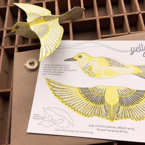 Yellow Warbler Pop-Out Card