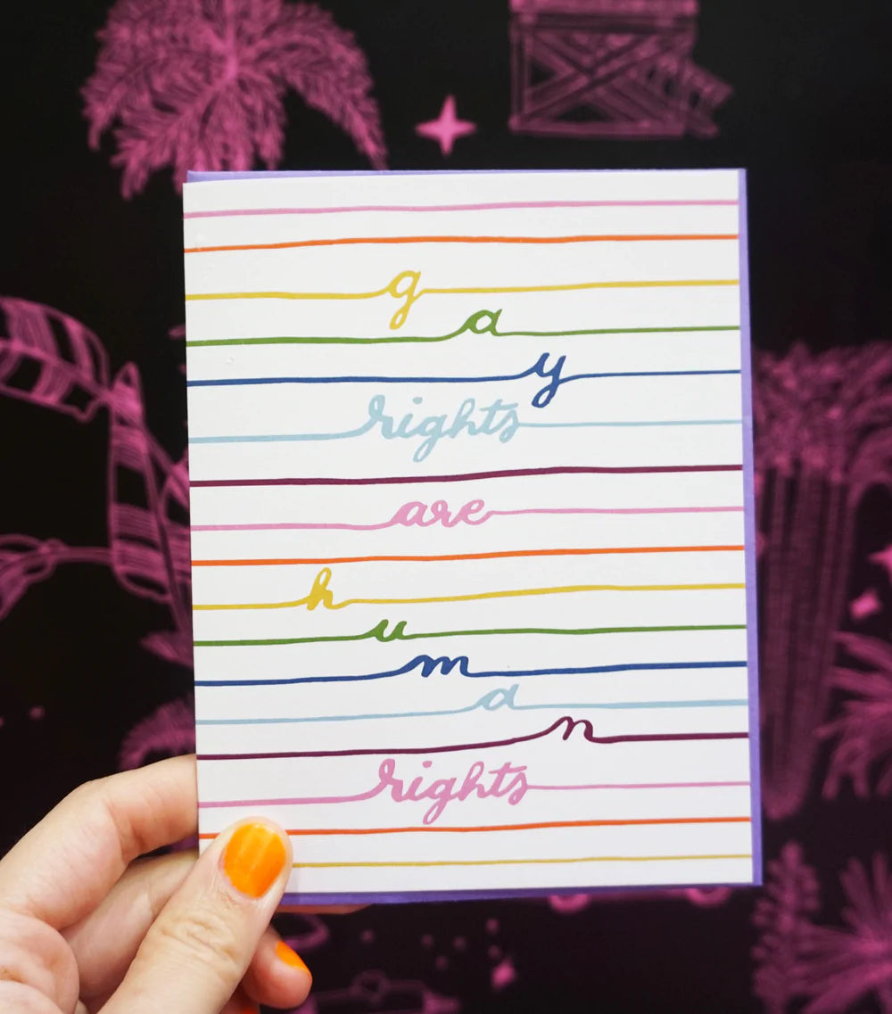 Gay Rights Are Human Rights Card – Burning Books